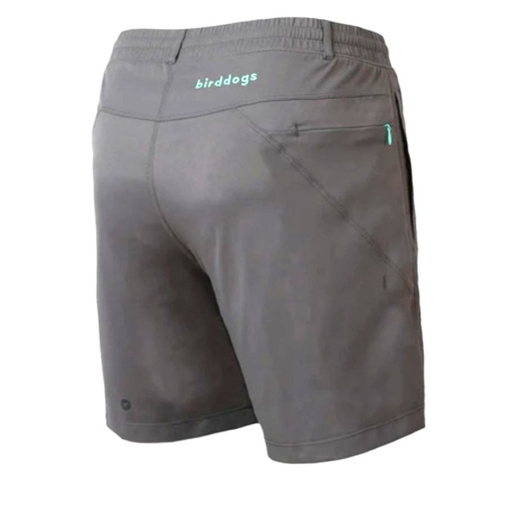 Birddogs Sz L 9" Steel Magnolias Shorts Gray Orange Liner Pockets